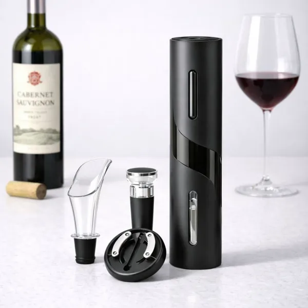 ABRIDOR DE VINHO ELÉTRICO PILHA SACA ROLHA AUTOMÁTICO PORTÁTIL MODERNO PRESENTE UTILIDADE