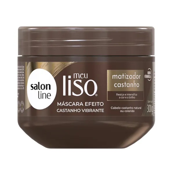 MÁSCARA MEU LISO MATIZADOR CASTANHO SALON LINE 300G