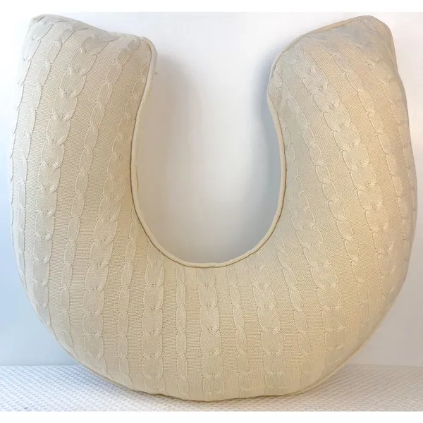 Almofada Para Amamentação De Tricot Trabalhada Luxo