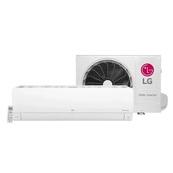 AR CONDICIONADO SPLIT DUAL INVERTER 18.000 BTUS LG COMPACT +IA FRIO S3-NQ18KLQAL - 220 VOLTS