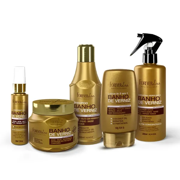 KIT BANHO DE VERNIZ COMPLETO BRILHO EXTREMO FOREVER LISS