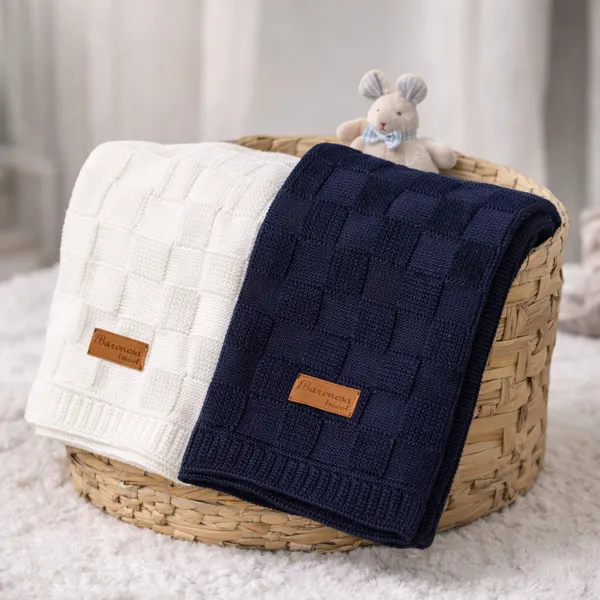 Kit 2 Manta Bebê menina Tricot Maternidade  Tricô Luxo Promoção alta qualidade
