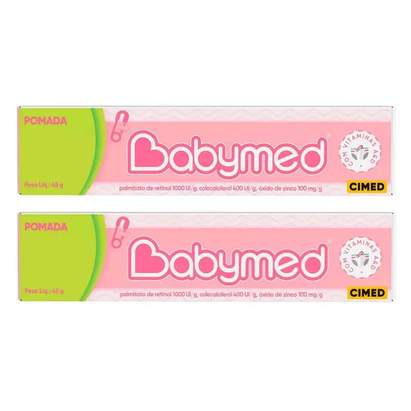 Kit 2 Pomadas Babymed Rosa 45g