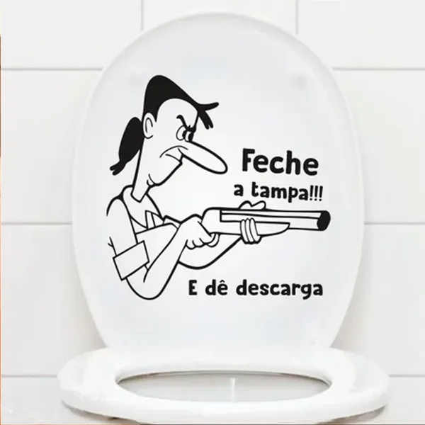 Adesivo Personalizado Decorativo Tampa Vaso Sanitário Engraçado Fácil Aplicação