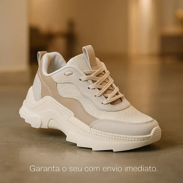 TÊNIS FEMININO TRATORADO SNEAKER PLATAFORMA, CONFORTÁVEL E RESISTENTE ORIGINAL QUALIDADE PREMIUM