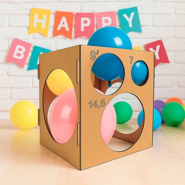 Oferta Gabarito Medidor de Balões para Festas, Bexiga Aniversários e Decorações MDF Cru