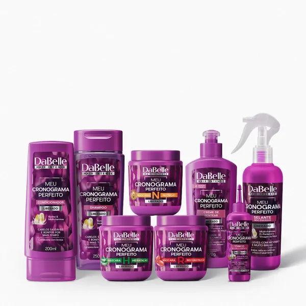Kit Meu Cronograma Perfeito DaBelle Hair - 8 Produtos