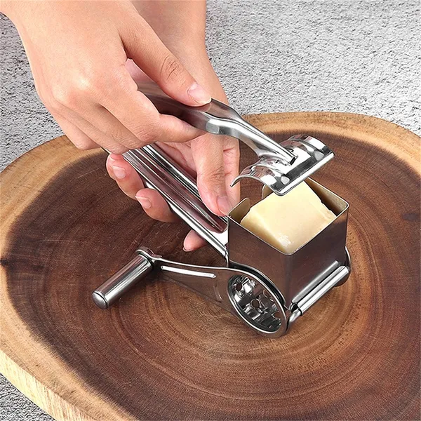 Ralador Multiuso de Aço Inox - Triturador de Queijos e Alimentos