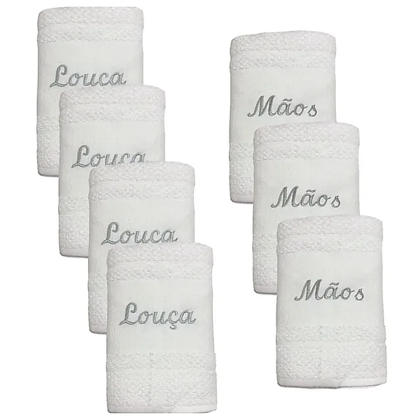 Kit 7 Panos Copa Dohler Atoalhado Louça E Mãos Branco