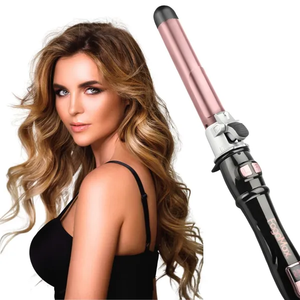 Modelador De Cachos Giro Automático 28mm Profissional Rápido Aquecimento Bivolt Eleve Sua Beleza
