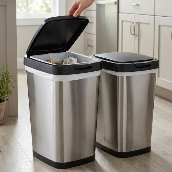Jogo 1 Ou 2 Lixeiras Inox 9L Tampa Click Moderna Compacta Cozinha Banheiro Premium Fácil Limpeza