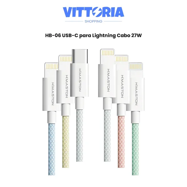 Cabo De Carregamento Turbo Rápido HB06-2 PD 27W Tipo c Lightning para iPhone 14 13 12 11 Pro Max