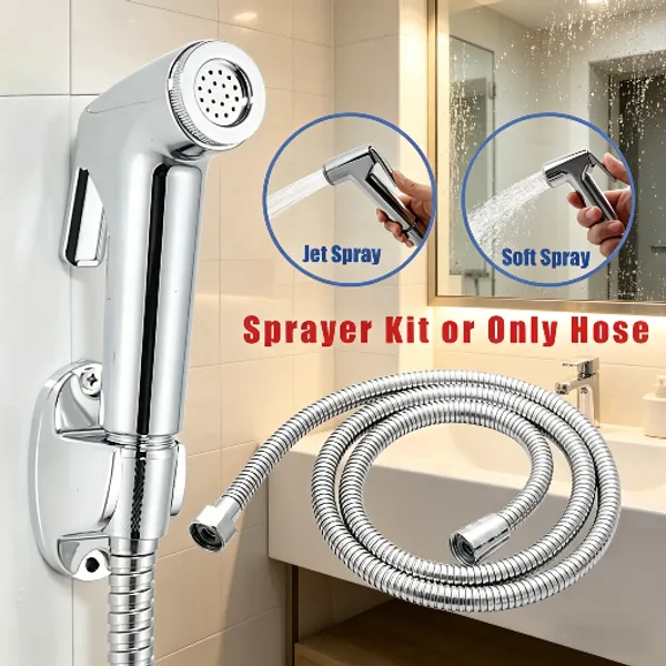 Ducha Higiênica Para Banheiro Completa Luxo  Inox  1,2m  Chuveirinho Privada
