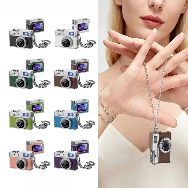 Mini Câmera digital portátil retrô De chaveiro, câmera de vídeo compacta e elegante para estudantes