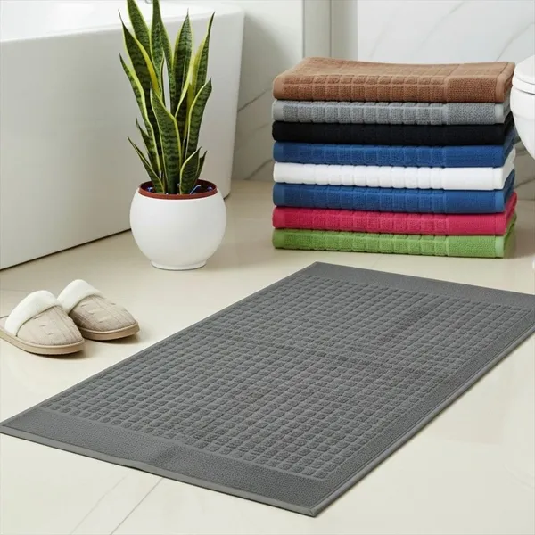 KIT 10 TAPETE PARA BANHEIRO TOALHA DE PISO ATOALHADO ABSORVENTE 45CM X 70CM