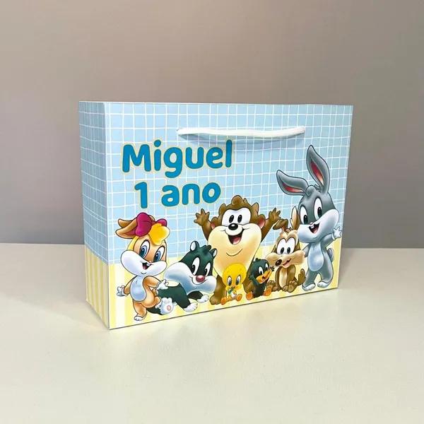 Sacolinha Personalizada Baby Looney Tunes- Pegue e Monte