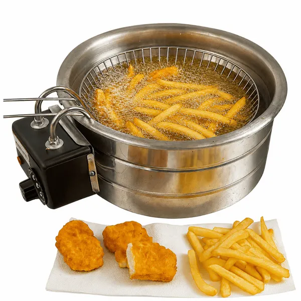 Fritadeira Elétrica em inox tacho 5 litros profissional em inox souzza shop pastel batata frita profissional lanchonete