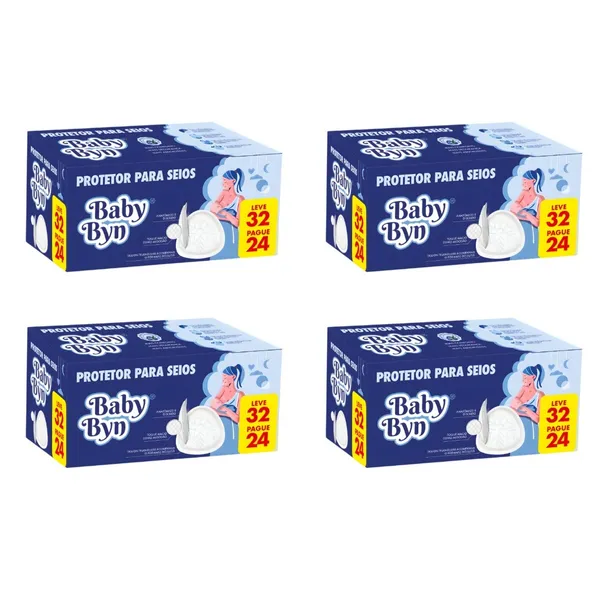 Kit Absorvente para Seios Baby Byn LV128PG96