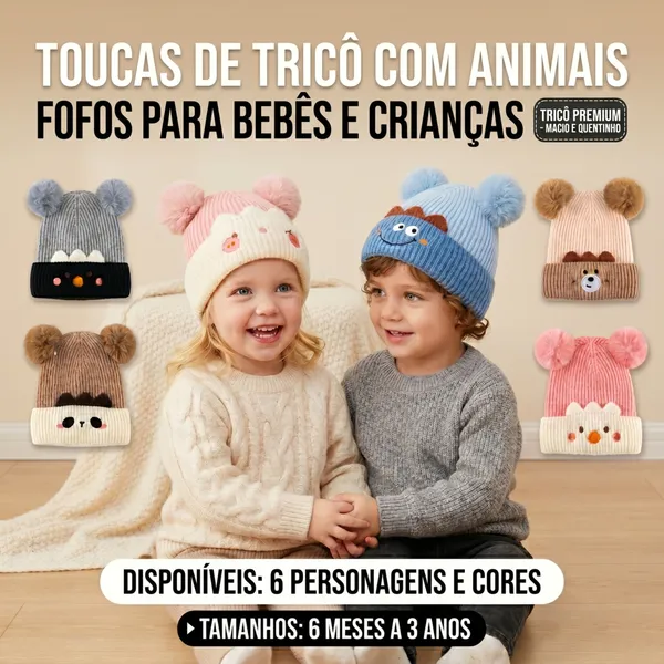 Gorro Touca Infantil Criança Menino Menina...