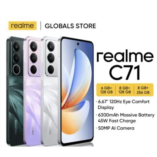 CELULAR SMARTPHONE REALME C71 NFC 256GB / 128GB VERSÃO GLOBAL