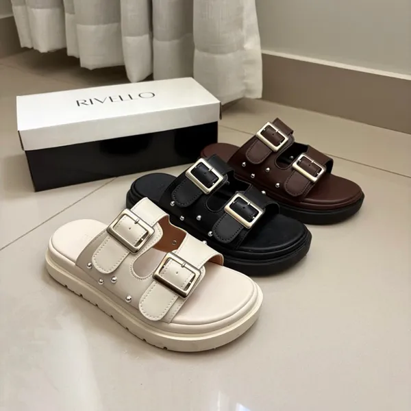 Papete Birken Feminina Plataforma Conforto Premium Ajustável Fivela Metal Tendência 2026 Rivello