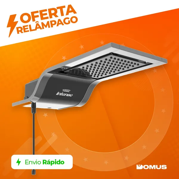 Chuveiro Ducha Eletrônica Intense Black Para Parede Preto Fame