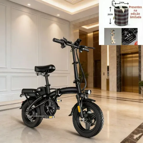 Bicicleta Elétrica NUDA Dobrável Autonomia 25km