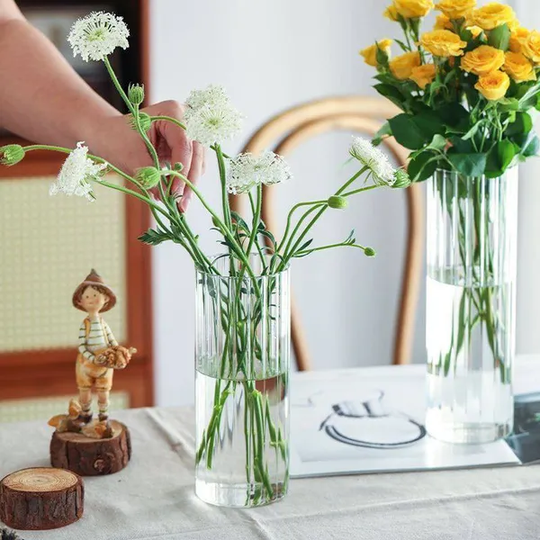 Vaso Acrílico Transparente Decorativo para Flores Arranjos Plantas Sala Casa