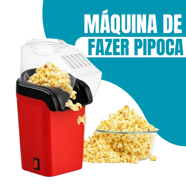 Pipoqueira Máquina De Fazer Pipoca Elétrica Ar Quente Profissional Sem Óleo Rápida