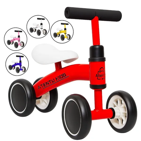 Bicicleta De Equilíbrio Andador Infantil  Sem Pedal 4 Rodas