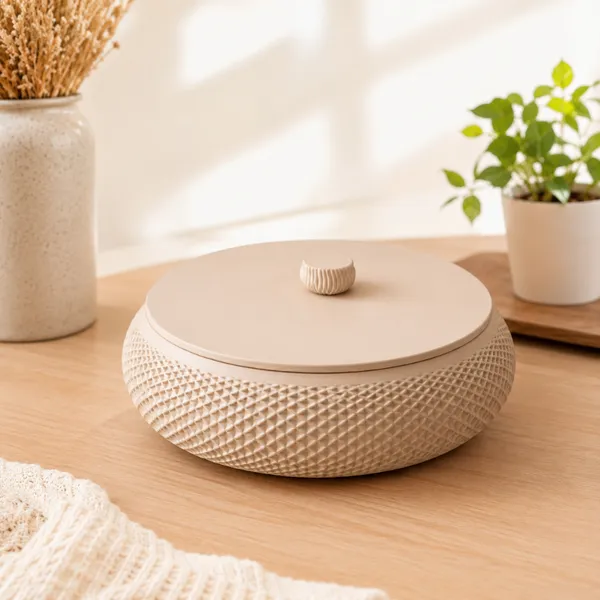 Cesta Porta Objeto Organizador Bancada Multiuso Moderno Porta Treco Decorativo Minimalista Vazado