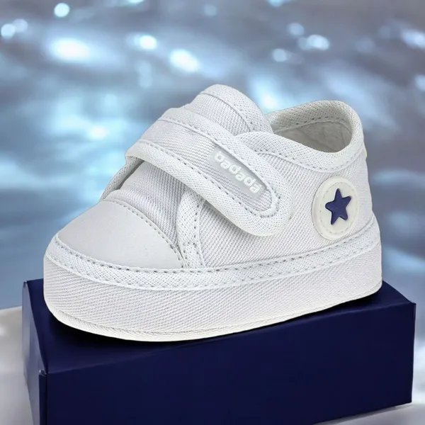 Tênis Bebê Menino Infantil masculino Branco estrela star