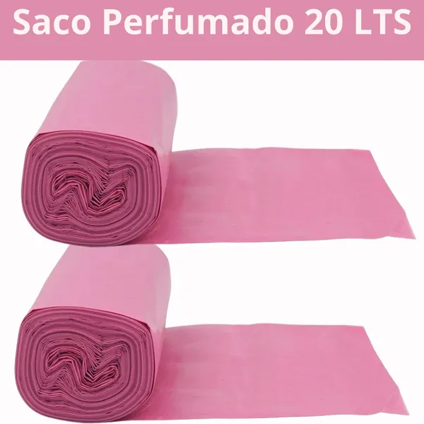Saco Sanito Perfumado Para Lixeira de Banheiro 20 Litros 50 Unidades