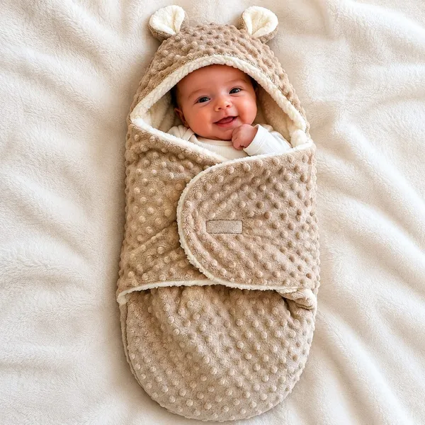 Saco de Dormir para Bebê Soft Pipoquinha e Sherpa Ultra Macio