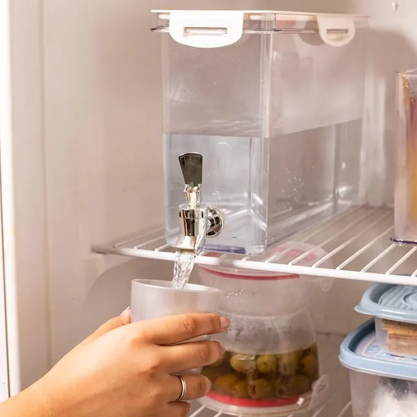Reservatório Dispenser para Geladeira 5,85L com Tampa Branca – Plasútil