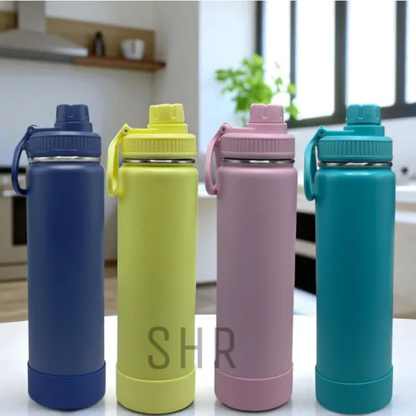 Garrafa Térmica 800ml com Base de Silicone Removível em Aço Inoxidável