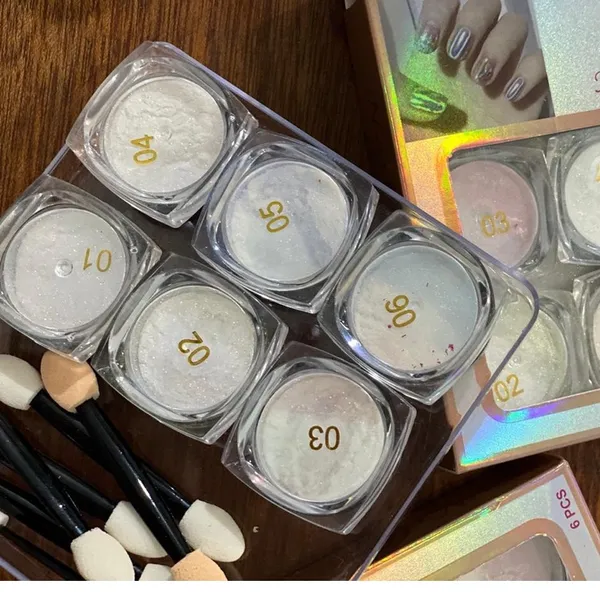 Kit Pó Cromado Encapsulado Perolado – 6 Cores