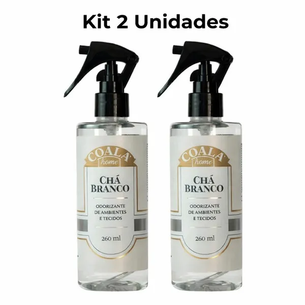 KIT 2 UNIDADES COALA ODORIZANTE DE AMBIENTES E TECIDOS CHá BRANCO 200ML