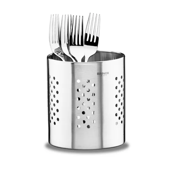 SUPORTE PARA TALHERES BRINOX JORNATA 12X14 CM AÇO INOX