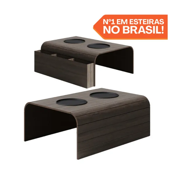 Esteira Suporte Porta Controle e Copos Para Sofá