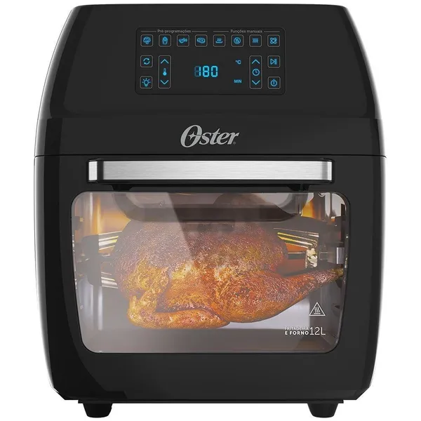 FRITADEIRA ELÉTRICA SEM ÓLEO OSTER 12 LITROS PRETA 127V OFRT780