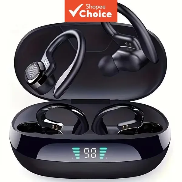 Bnixry SP16 Fones de Ouvido Sem Fio Esportivos, Fones de Ouvido à Prova d'Água e Resistentes ao Suor, Fones de Ouvido