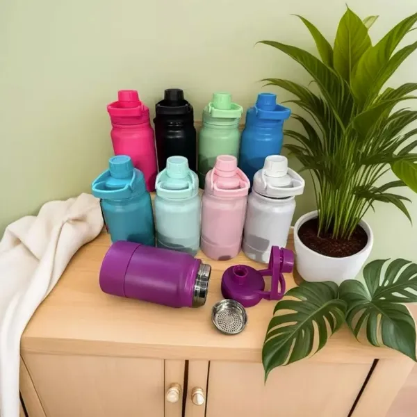 GARRAFA Térmica 350ml com bota De Silicone Protetora Escola