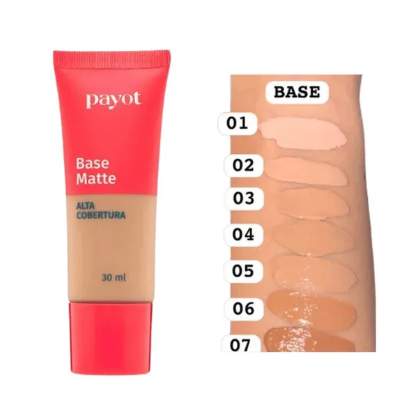 Base Líquida Matte Alta Cobertura  ​Chérie Payot Longa Duração