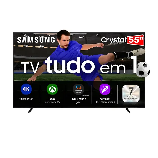 Smart Tv Samsung 55" Crystal LED UHD 4k Tizen HDR 130W