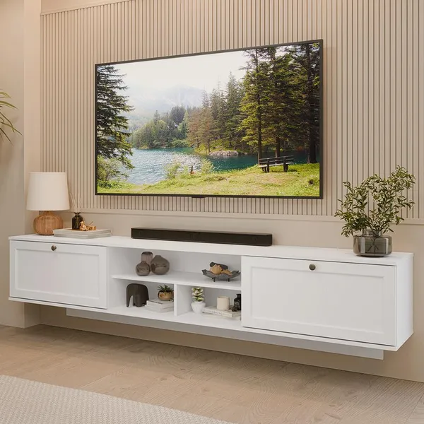 Rack Suspenso para TV até 80 Polegadas 218 cm 2 Portas B Vik Madesa