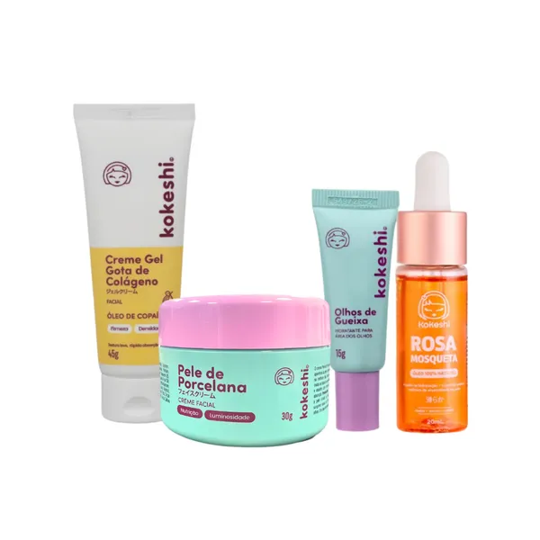 Kit Renovadores Gota de Colágeno e Rosa Mosqueta Kokeshi