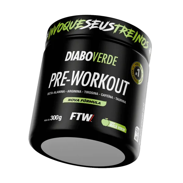 Pré Treino Diabo Verde Pre-Workout 300g - FTW