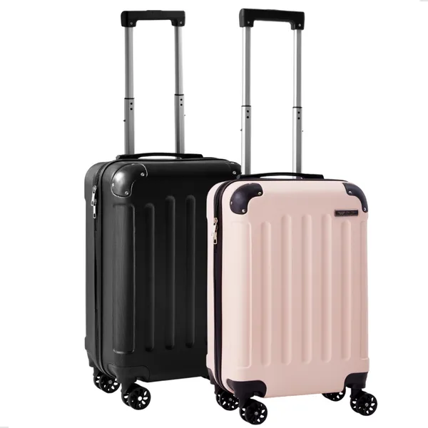 Kit Casal 2 malas de viagem de bordo de mão, ANAC 10Kg giratória