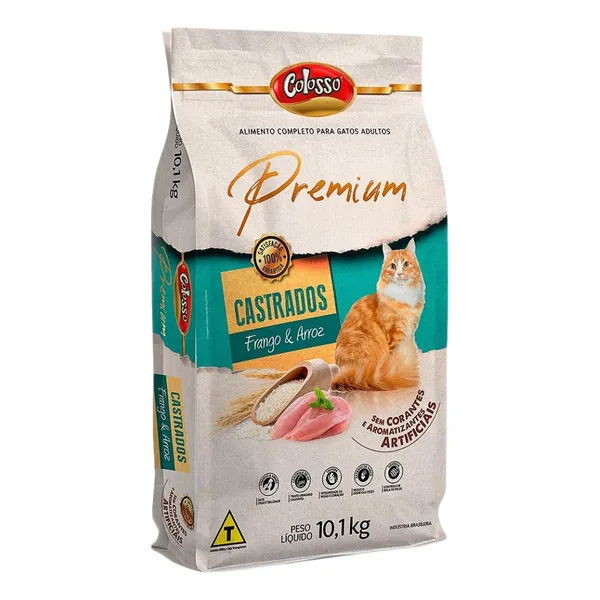 Ração Colosso Premium Gato Castrado 10 Kg Frango